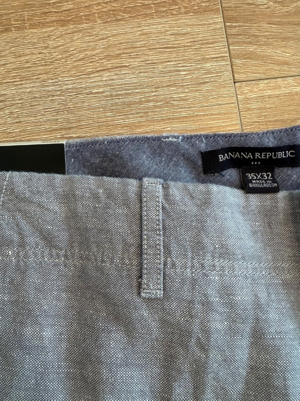 NWT BANANA REPUBLIC 35x32 Men’s Linen Dress Pants Blue - Picture 4 of 5
